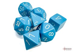 Chessex Opaque Light Blue/White Polyhedral 7-Die Set
